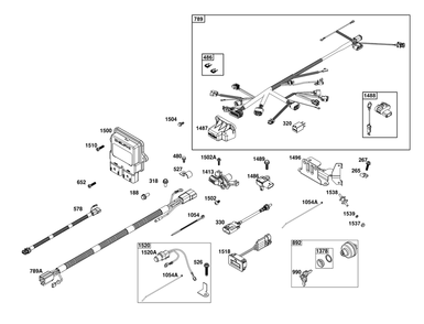 Controls Group Diagram and Parts List for 61E477-0015-J1 400000 - 699999 Briggs and Stratton Engine